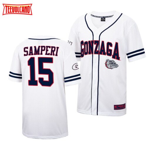 Gonzaga Bulldogs Ezra Samperi College Baseball Jersey White