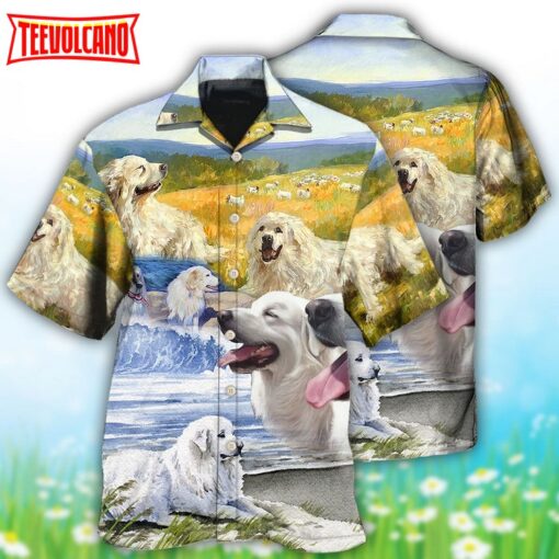 Great Pyrenees Art Dog Hawaiian Shirt