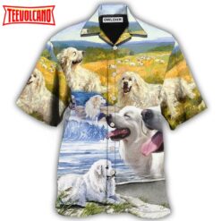 Great Pyrenees Art Dog Hawaiian Shirt