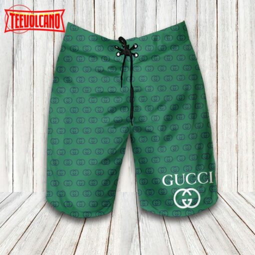 Gucci 2022 Green Luxury Hawaiian Shirt Shorts