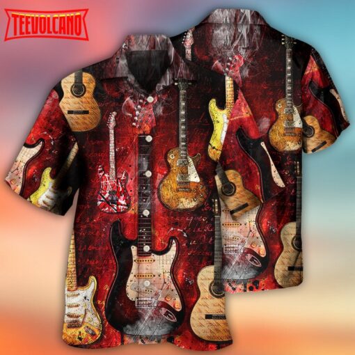 Guitar Abstract Halloween Hawaiian Shirt