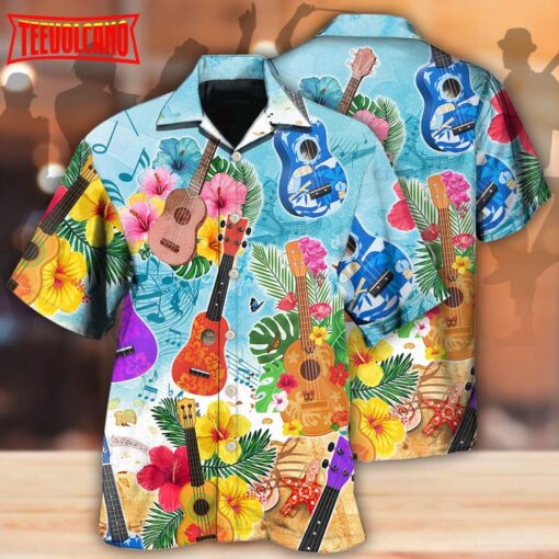 Guitar Hawaii Ukulele Hawaiian Shirt