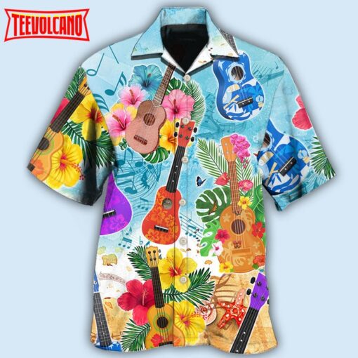 Guitar Hawaii Ukulele Hawaiian Shirt