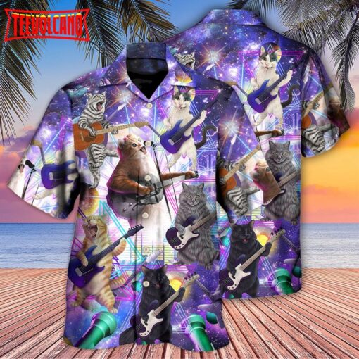 Guitar Music Cat Hawaiian Shirt