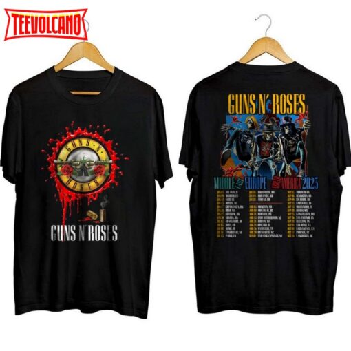 Guns N’ Roses Music Tour 2023 Double Side Shirt