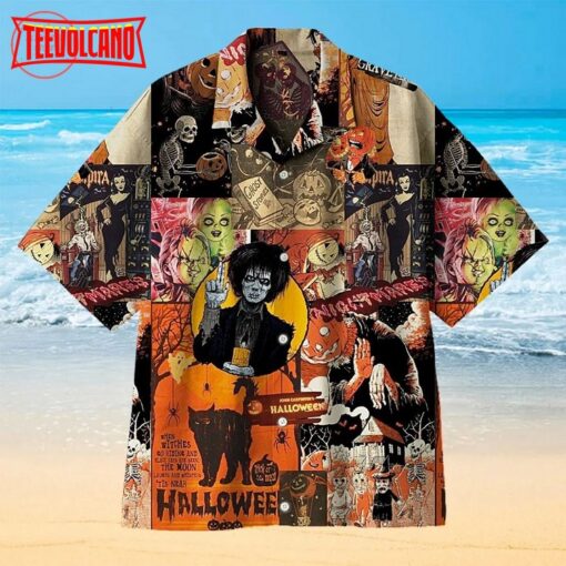 Halloween creative collage Hawaiian Shirt