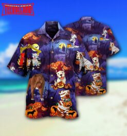 Halloween Dogs Night Hawaiian Shirt