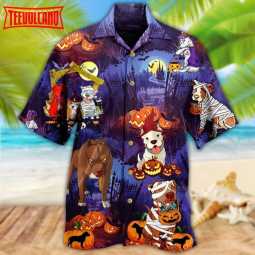 Halloween Dogs Night Hawaiian Shirt