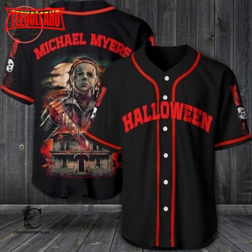 Halloween MM Evil House Baseball Jersey