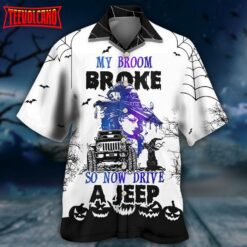 Halloween Witch Broom Broke Hawaiian Shirt