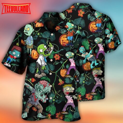 Halloween Zombie Pumpkin Hawaiian Shirt