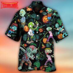 Halloween Zombie Pumpkin Hawaiian Shirt