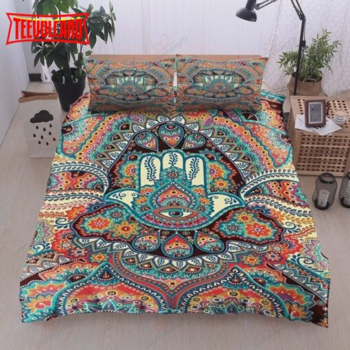 Hamsa Hand Hippie Bed Sheets Duvet Cover Bedding Sets