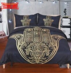 Hand Of Fatima Balck Hamsa Bed Sheets Duvet Cover Bedding Sets