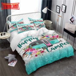 Happy Camper Flowers Duvet Cover Bedding Sets