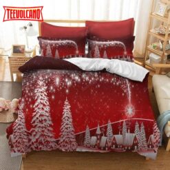 Happy Christmas Night Bed Sheets Duvet Cover Bedding Sets