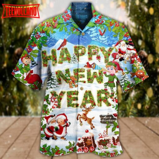 Happy New Year Christmas Hawaiian Shirt