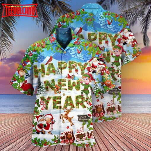 Happy New Year Christmas Hawaiian Shirt