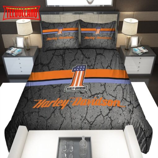 Harley Davidson Number One Symbol Duvet Cover Bedding Sets