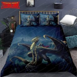 Head Of Dragon On A Backdrop Of Mythical Bedding Sets