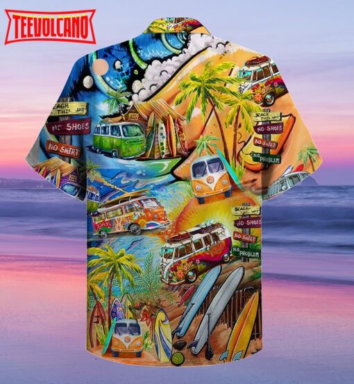 Hippie Bus Love Beach Summer Hawaiian Shirt