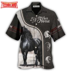 Horse Black Lover Hawaiian Shirt