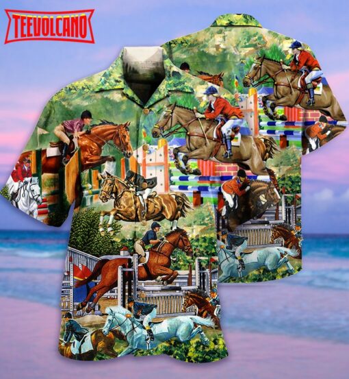 Horse Human Funny Hawaiian Shirt