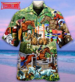 Horse Human Funny Hawaiian Shirt