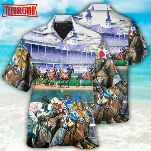 Horse Racing Amazing Style Hawaiian Shirt