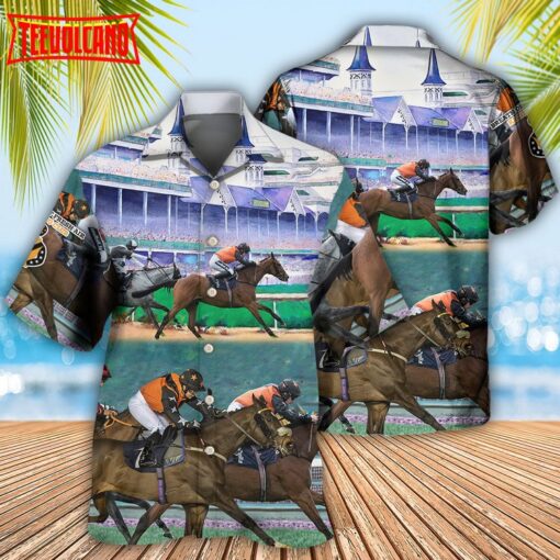 Horse Racing So Cool Hawaiian Shirt