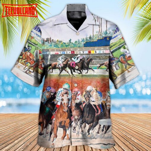 Horse Racing Wild Power Hawaiian Shirt