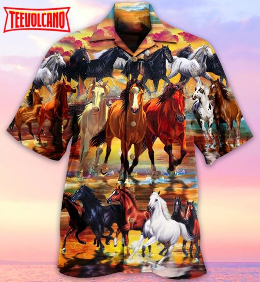 Horse Run Hawaiian Shirt