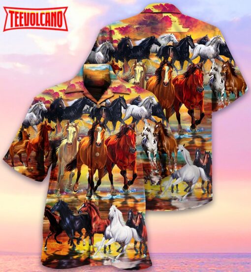 Horse Run Hawaiian Shirt