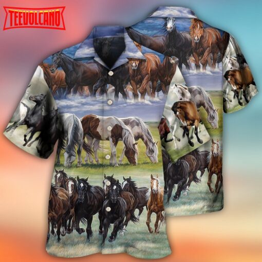 Horse Running Cool Hawaiian Shirt