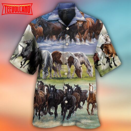 Horse Running Cool Hawaiian Shirt