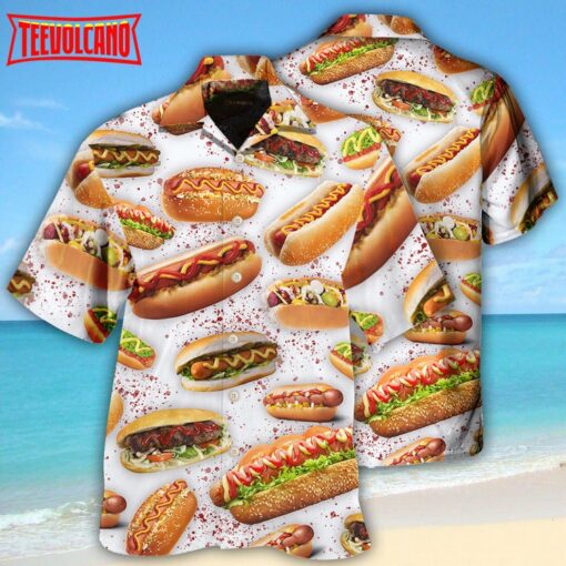 Hot Dog Basic Style Hawaiian Shirt