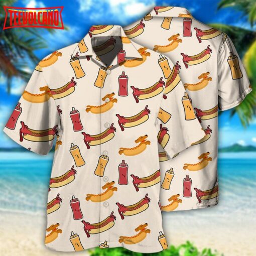 Hot Dog Funny Cool Hawaiian Shirt