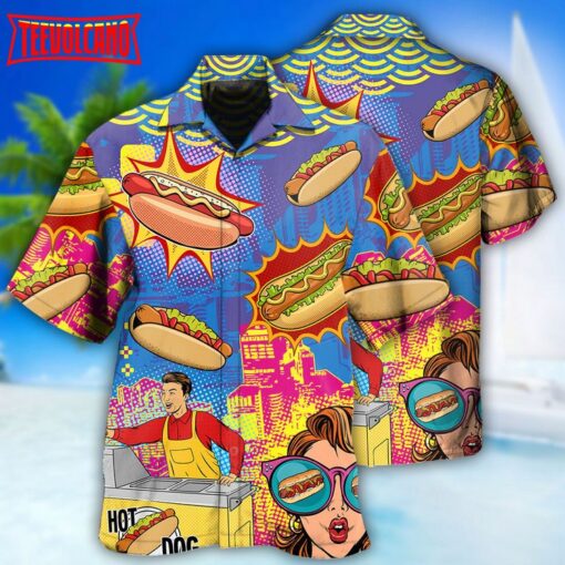 Hot Dog Pop Art Cool Hawaiian Shirt