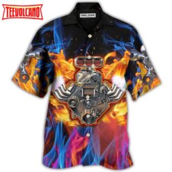 Hot Rod Fire Style Hawaiian Shirt