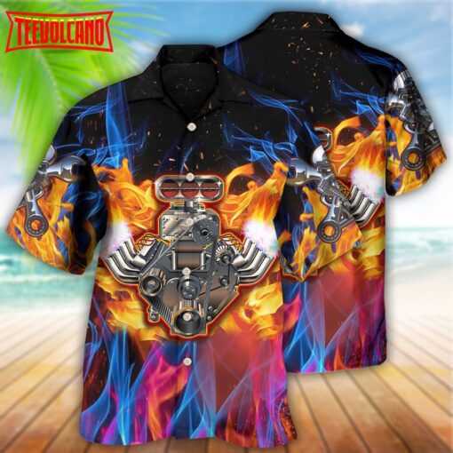 Hot Rod Fire Style Hawaiian Shirt