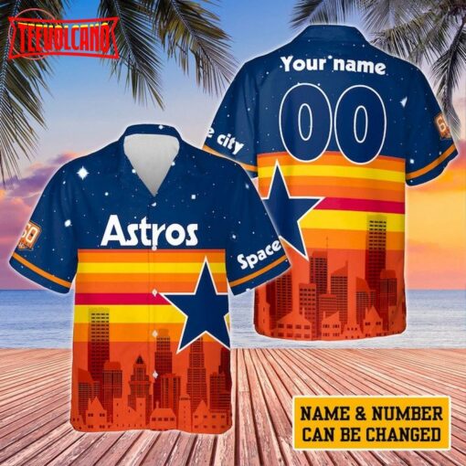 Houston Astros Space City Custom Hawaiian Shirt