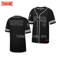 Howard Bison Free Spirited Black Button-Up College Baseball Jersey