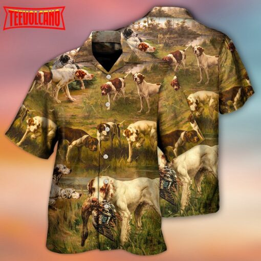 Hunting Dog Hunting Duck Hawaiian Shirt