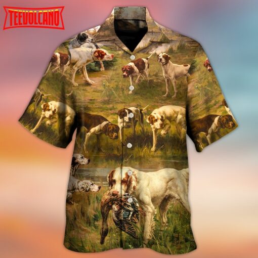 Hunting Dog Hunting Duck Hawaiian Shirt