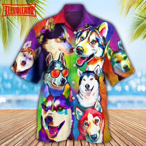 Husky Dog So Cool Hawaiian Shirt