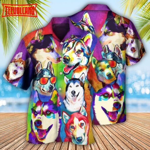 Husky Dog So Cool Hawaiian Shirt