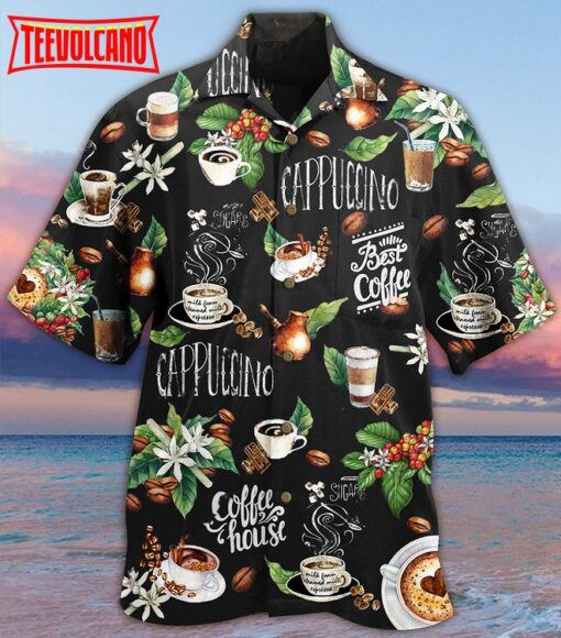 I Love Coffee Leaf Hawaiian Shirt