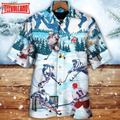 Ice Hockey Lover Cool Sport Hawaiian Shirt