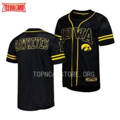 Iowa Hawkeyes Free Spirited Black Button-Up College Baseball Jersey