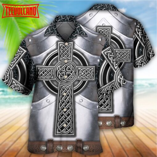 Irish Celtic Armor Metal Irish Hawaiian Shirt